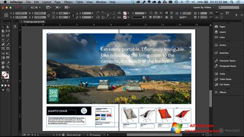 Снимак заслона Adobe InDesign Windows 7