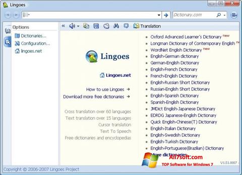 Снимак заслона Lingoes Windows 7
