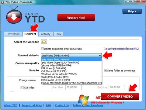 Снимак заслона YTD Video Downloader Windows 7