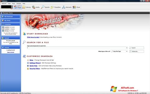 Снимак заслона Shareaza Windows 7
