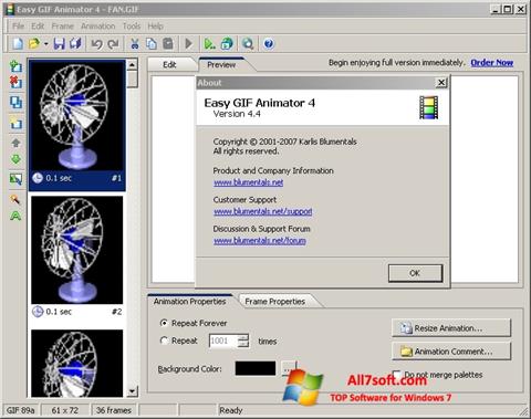 Снимак заслона Easy GIF Animator Windows 7