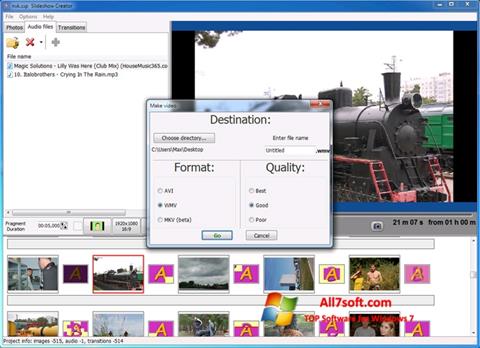 Снимак заслона Bolide Slideshow Creator Windows 7
