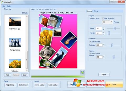 Снимак заслона CollageIt Windows 7
