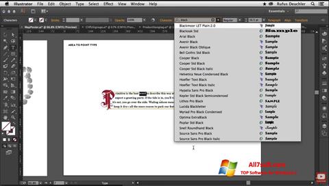 Снимак заслона Adobe Illustrator Windows 7