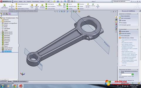 Снимак заслона SolidWorks Windows 7