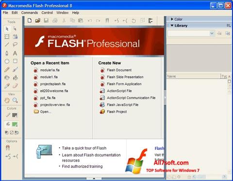 Снимак заслона Macromedia Flash Player Windows 7
