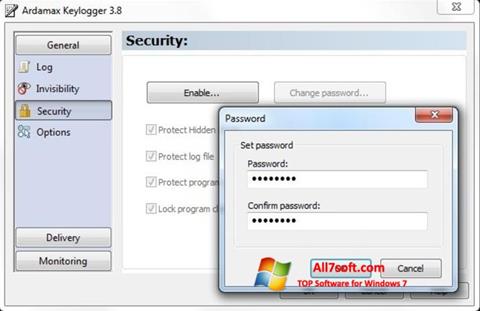 Снимак заслона Ardamax Keylogger Windows 7