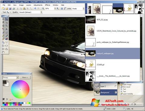 Снимак заслона Paint.NET Windows 7
