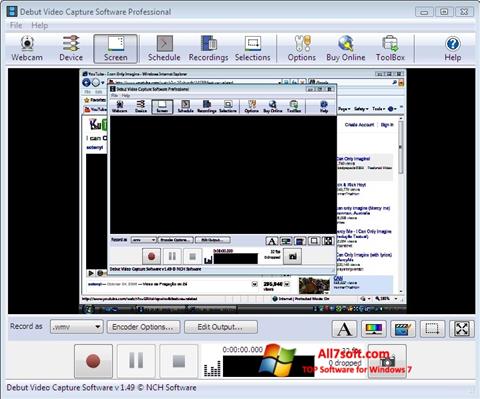 Снимак заслона Debut Video Capture Windows 7