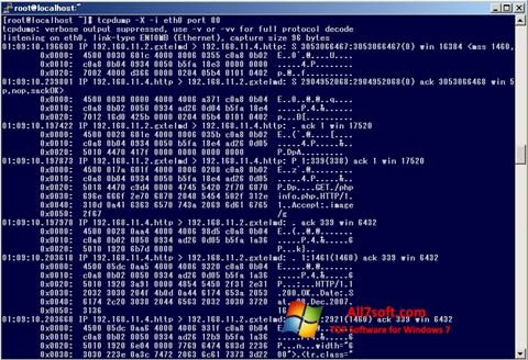 Снимак заслона TCPDUMP Windows 7