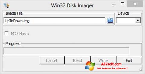 Снимак заслона Win32 Disk Imager Windows 7