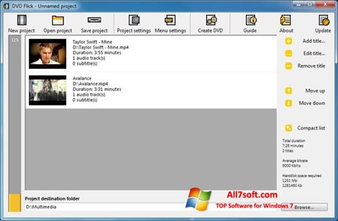 Снимак заслона DVD Flick Windows 7