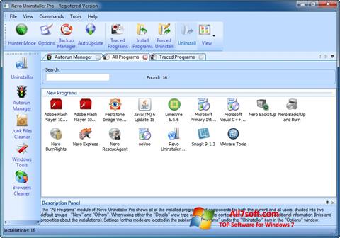 Снимак заслона Revo Uninstaller Pro Windows 7