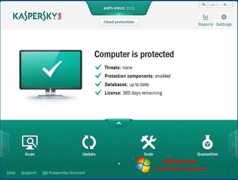 Снимак заслона Kaspersky Windows 7