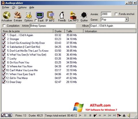 Снимак заслона Audiograbber Windows 7