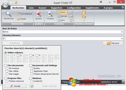 Снимак заслона Super Finder XT Windows 7
