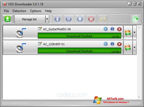 Снимак заслона VSO Downloader Windows 7