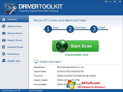 Снимак заслона Driver Toolkit Windows 7