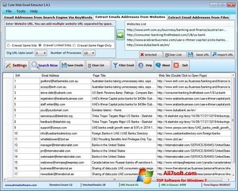 Снимак заслона eMail Extractor Windows 7