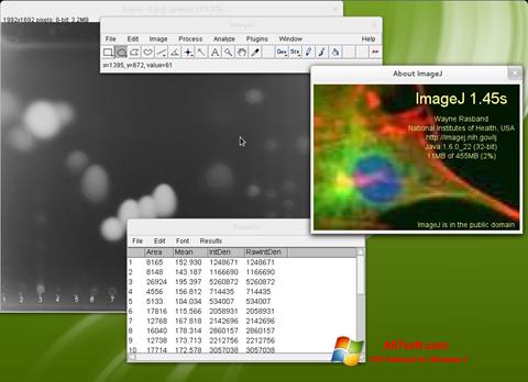 Снимак заслона ImageJ Windows 7
