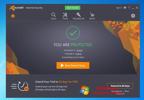 Снимак заслона Avast Internet Security Windows 7