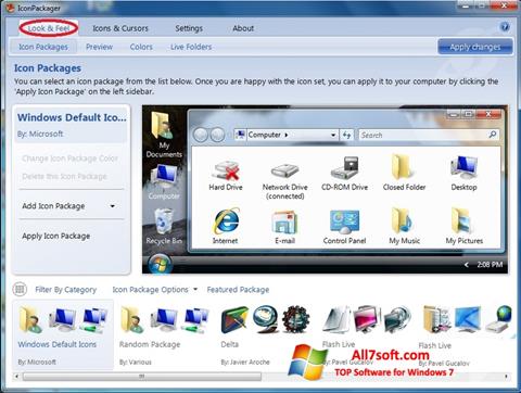 Снимак заслона IconPackager Windows 7
