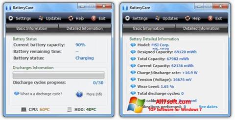 Снимак заслона BatteryCare Windows 7
