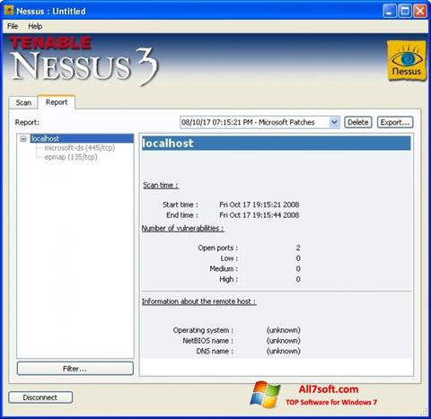Снимак заслона Nessus Windows 7