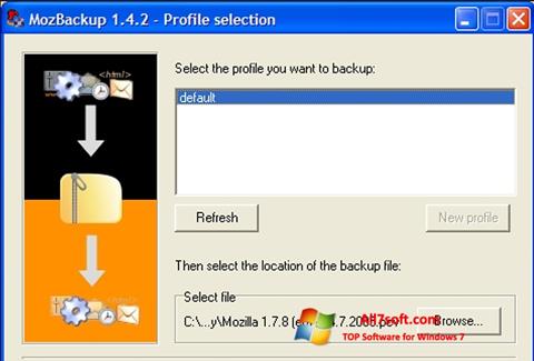 Снимак заслона MozBackup Windows 7