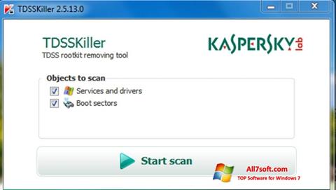 Снимак заслона Kaspersky TDSSKiller Windows 7