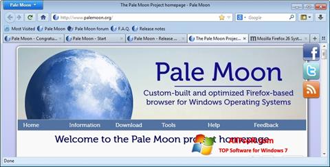 Снимак заслона Pale Moon Windows 7