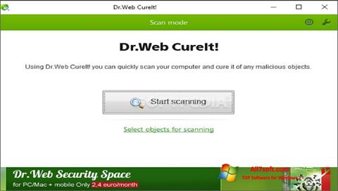 Снимак заслона Dr.Web CureIt Windows 7