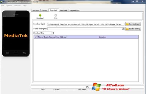 Снимак заслона FlashTool Windows 7