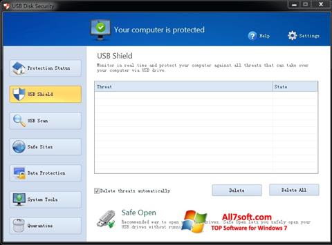 Снимак заслона USB Disk Security Windows 7
