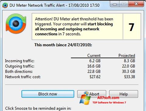 Снимак заслона DU Meter Windows 7