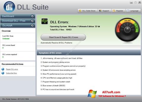 Снимак заслона DLL Suite Windows 7