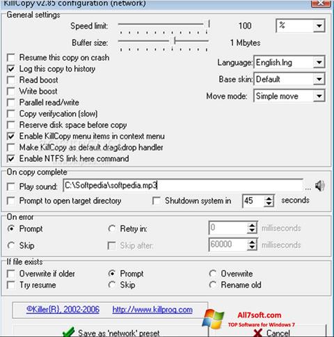 Снимак заслона KillCopy Windows 7