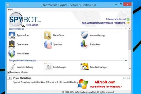Снимак заслона SpyBot Windows 7