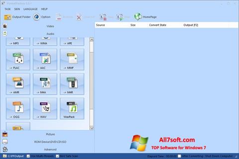 Снимак заслона Format Factory Windows 7